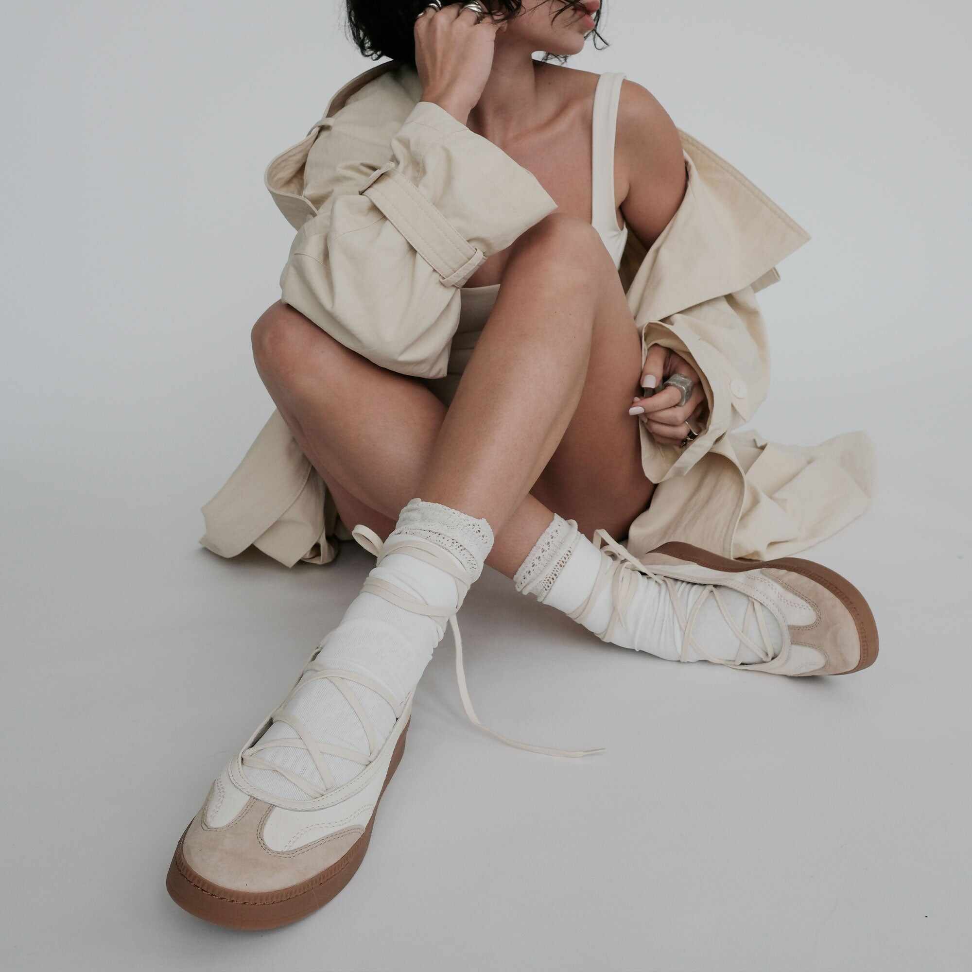 NYOMIE SNEAKERS IVORY MULTI LEATHER