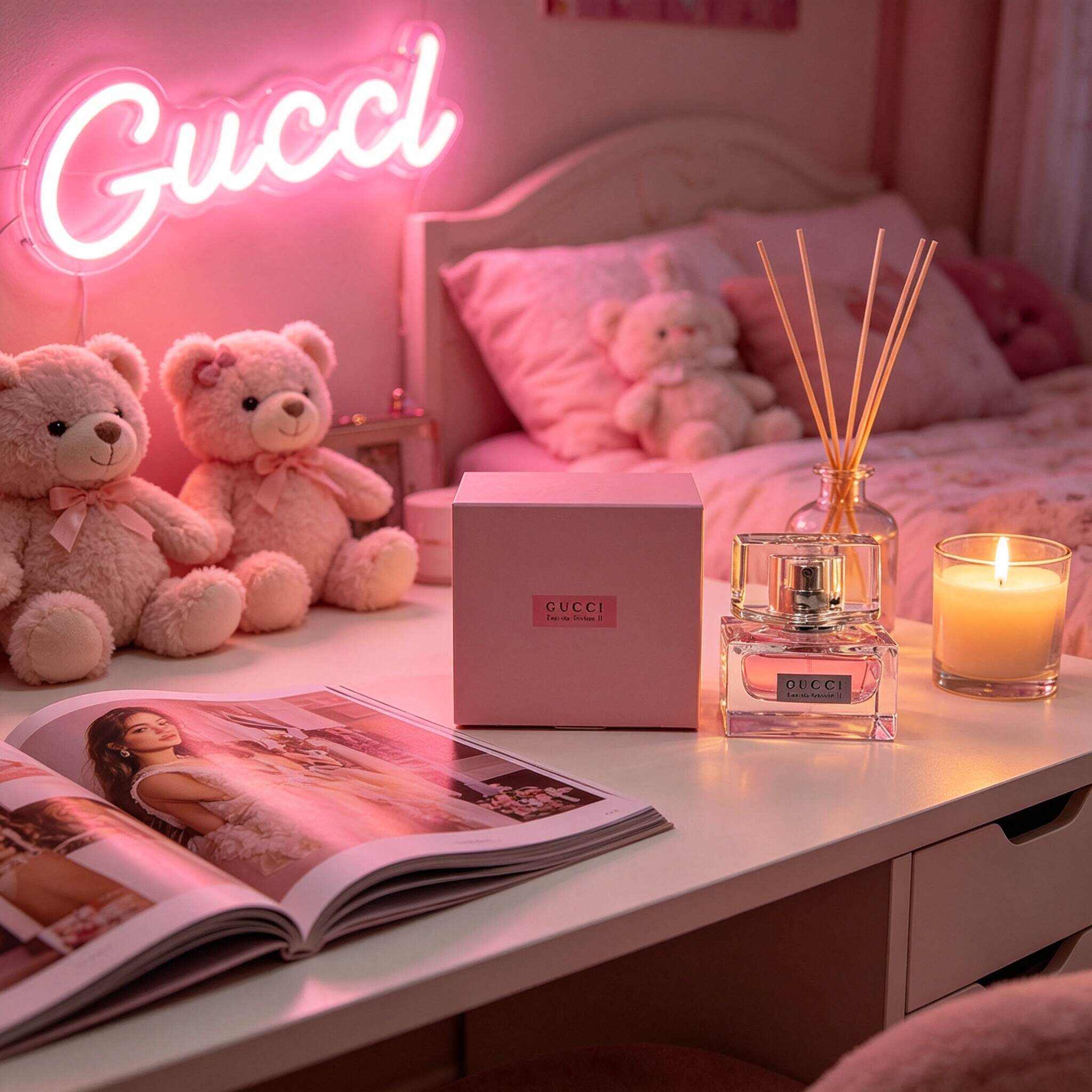 Gucci Minimalist Pink Box Square Floral Eau de Parfum For Women-50ml