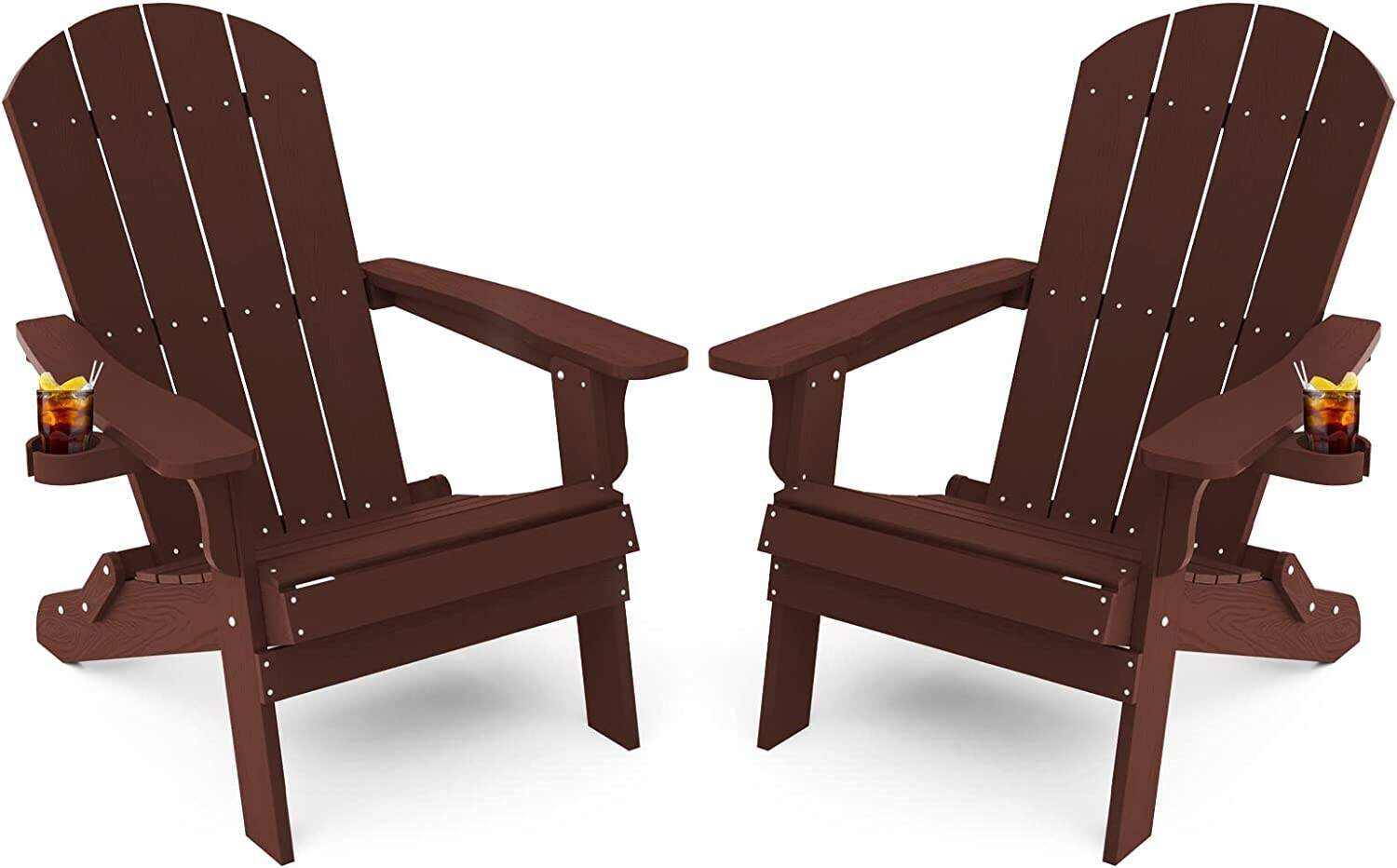 Adirondack Chair ,Patio Chairs 5 Steps Easy Installation,Widely Used in Outdoor, Fire Pit, Deck, Outside, Garden, Campfire Chairs