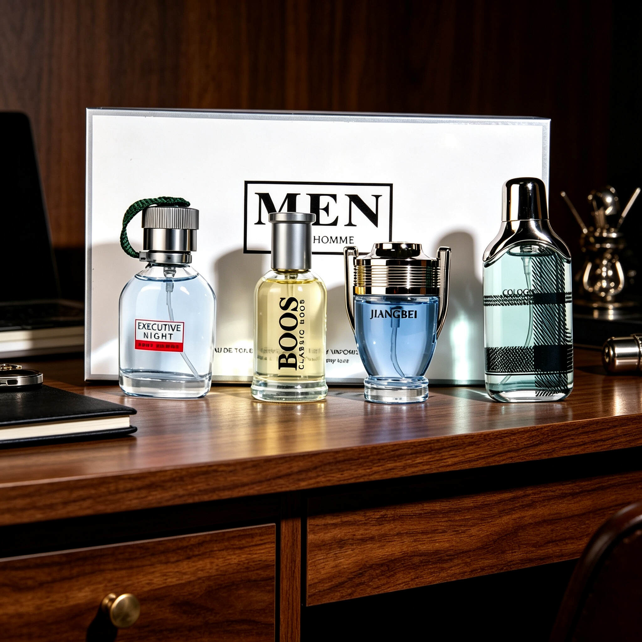 4 Pcs 25ml Refined Gentleman  Men Eau de Toilette Gift Set