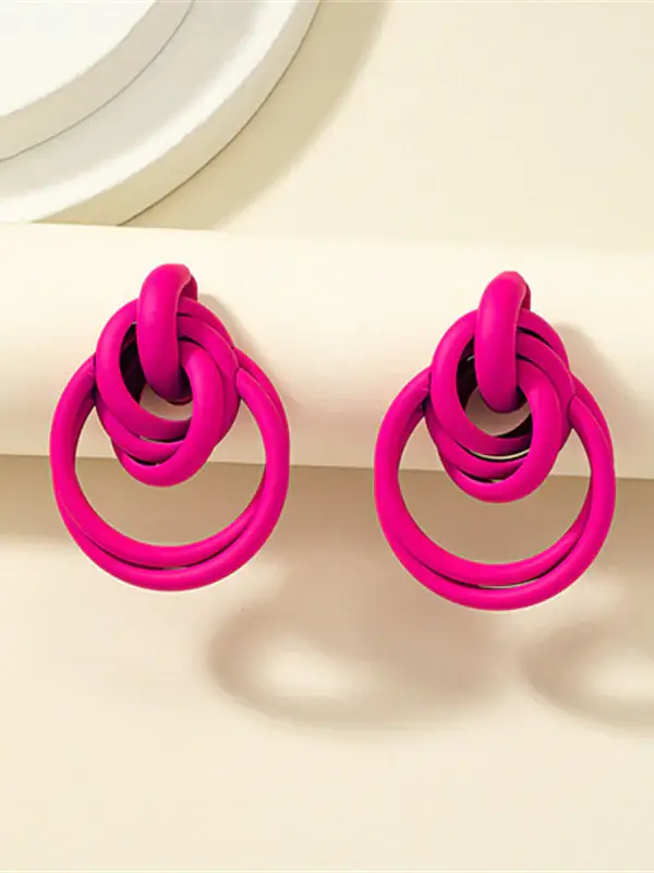 Interlocking Knot Drop Earrings