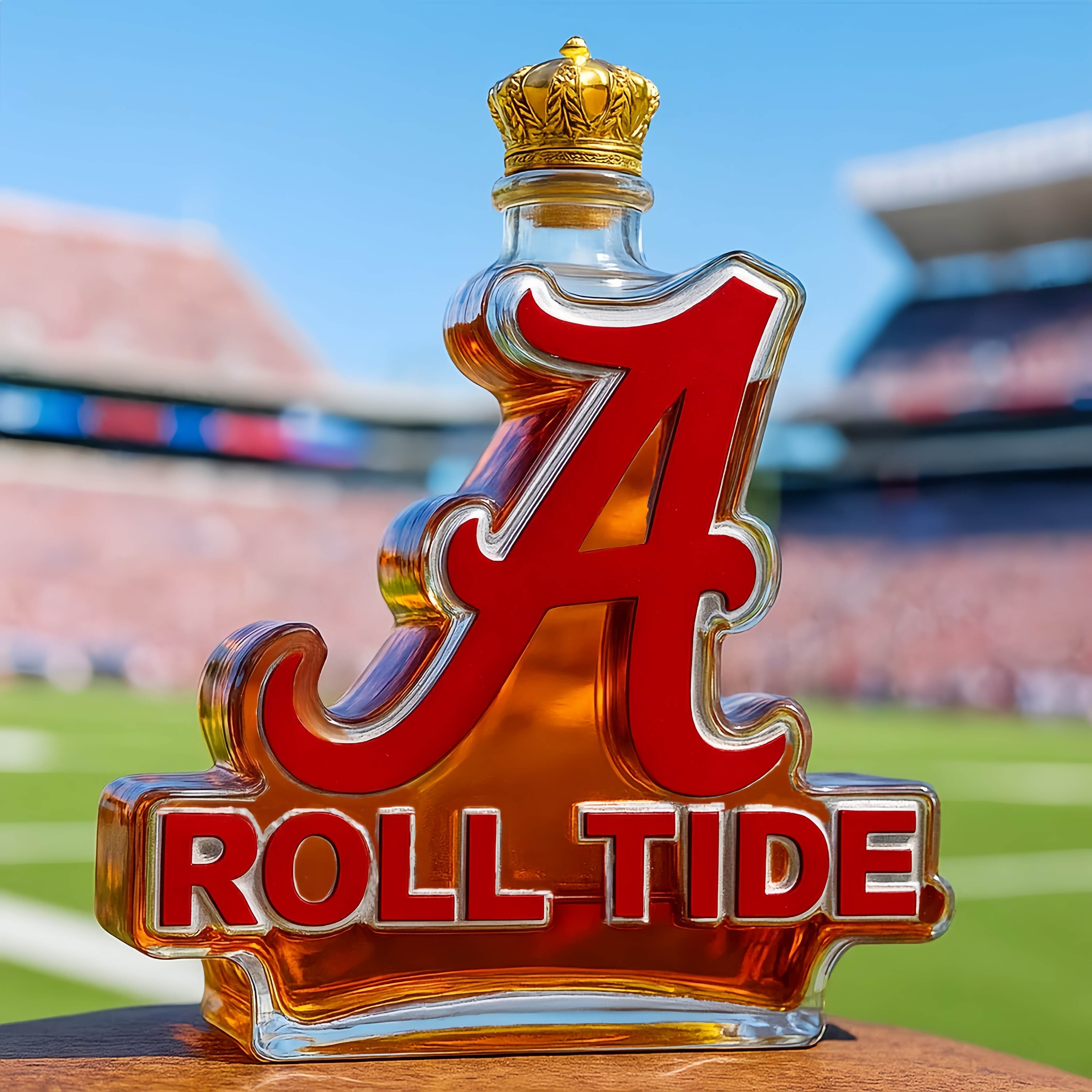 Alabama Crimson Tide Roll Tide Limited Edition Whisky Bottle