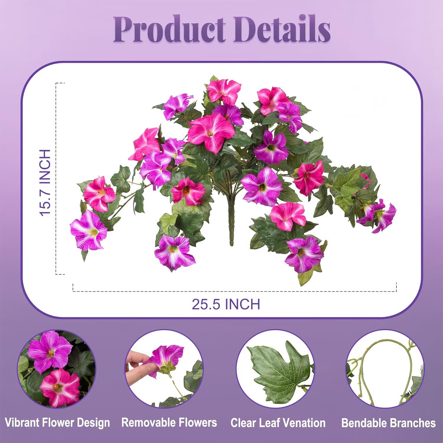 🔥Spring Faux Petunias Silk Flower UV Resistant No Fade Floral