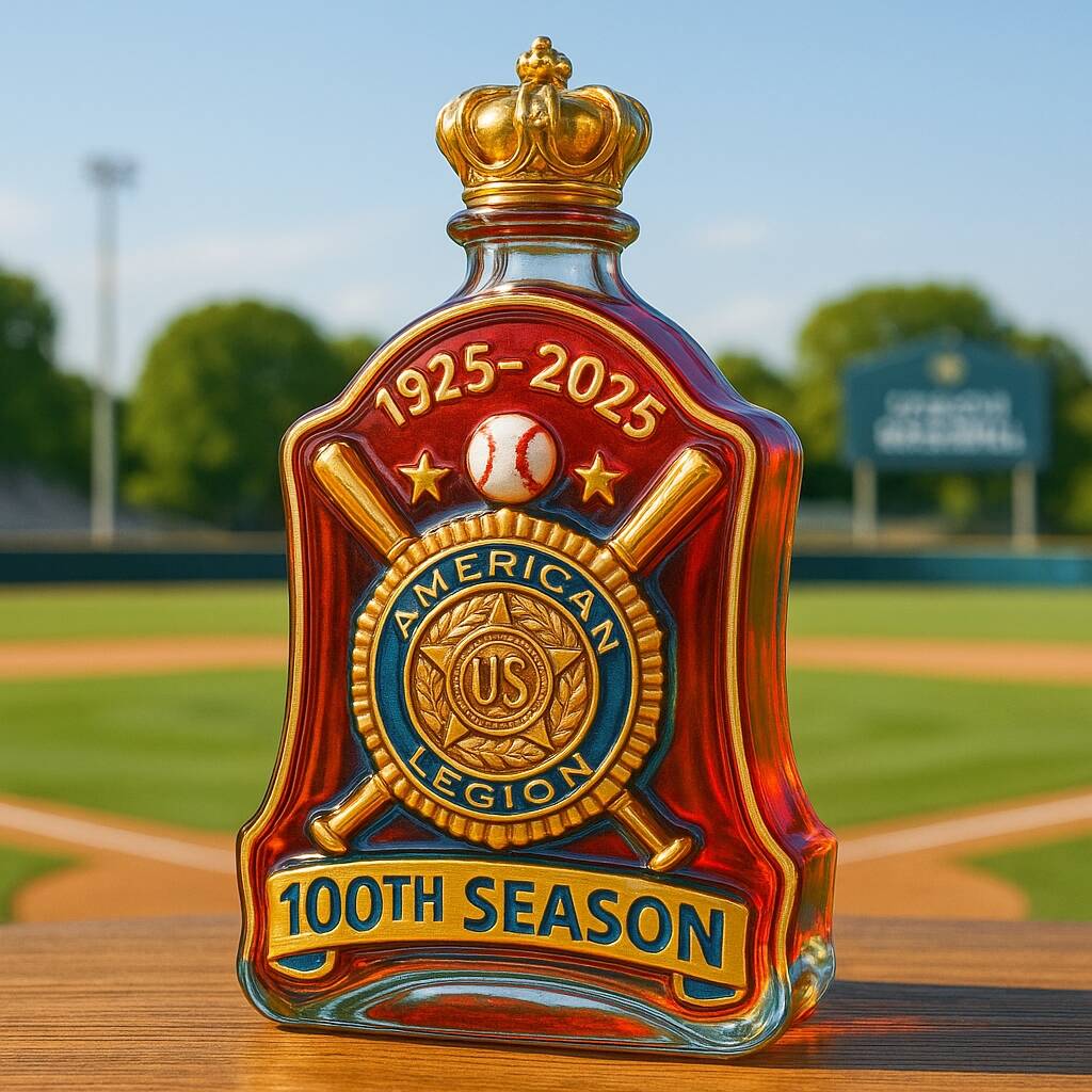 American Legion Baseball 100th Anniversary Whiskey Bottle
