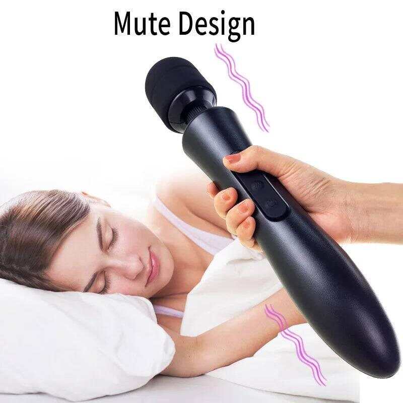 Powerful Magic Wand Vibrator for Women: 20 Modes, G-Spot and Clitoris Stimulator, USB Charging - Adult Sex Toy