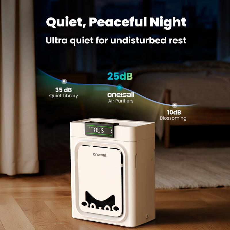 Air Purifiers For Home Pets, 3-in-1 Washable HEPA Filter, Covers up to 2200 Ft², Dual-Sided Filter with 220g Activated Carbon, Pet-Friendly Design – Pet Lock, Allergen Relief & Odor Removal