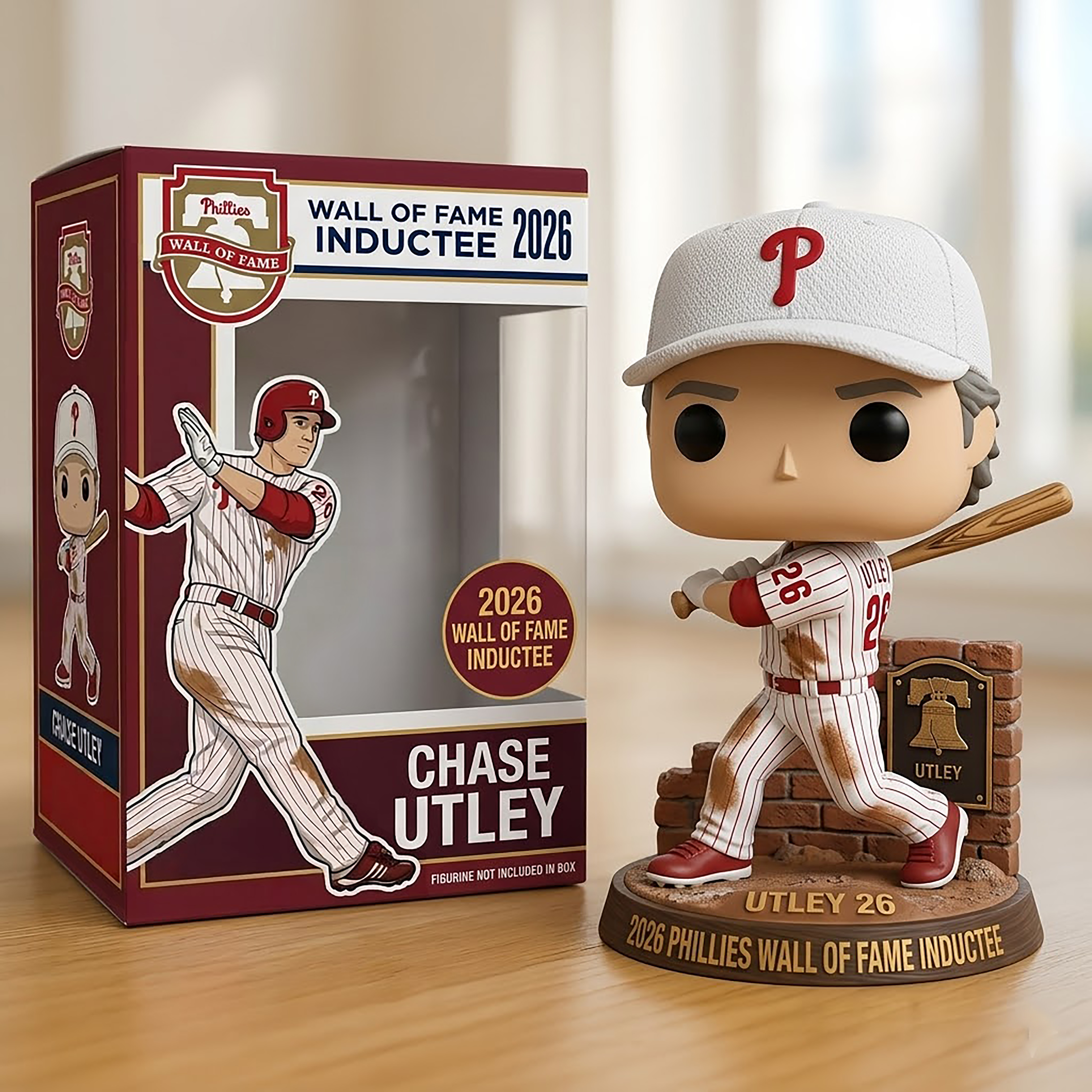 ⚾ Chase Utley – 2026 Phillies Wall of Fame Inductee Collector Edition Figure