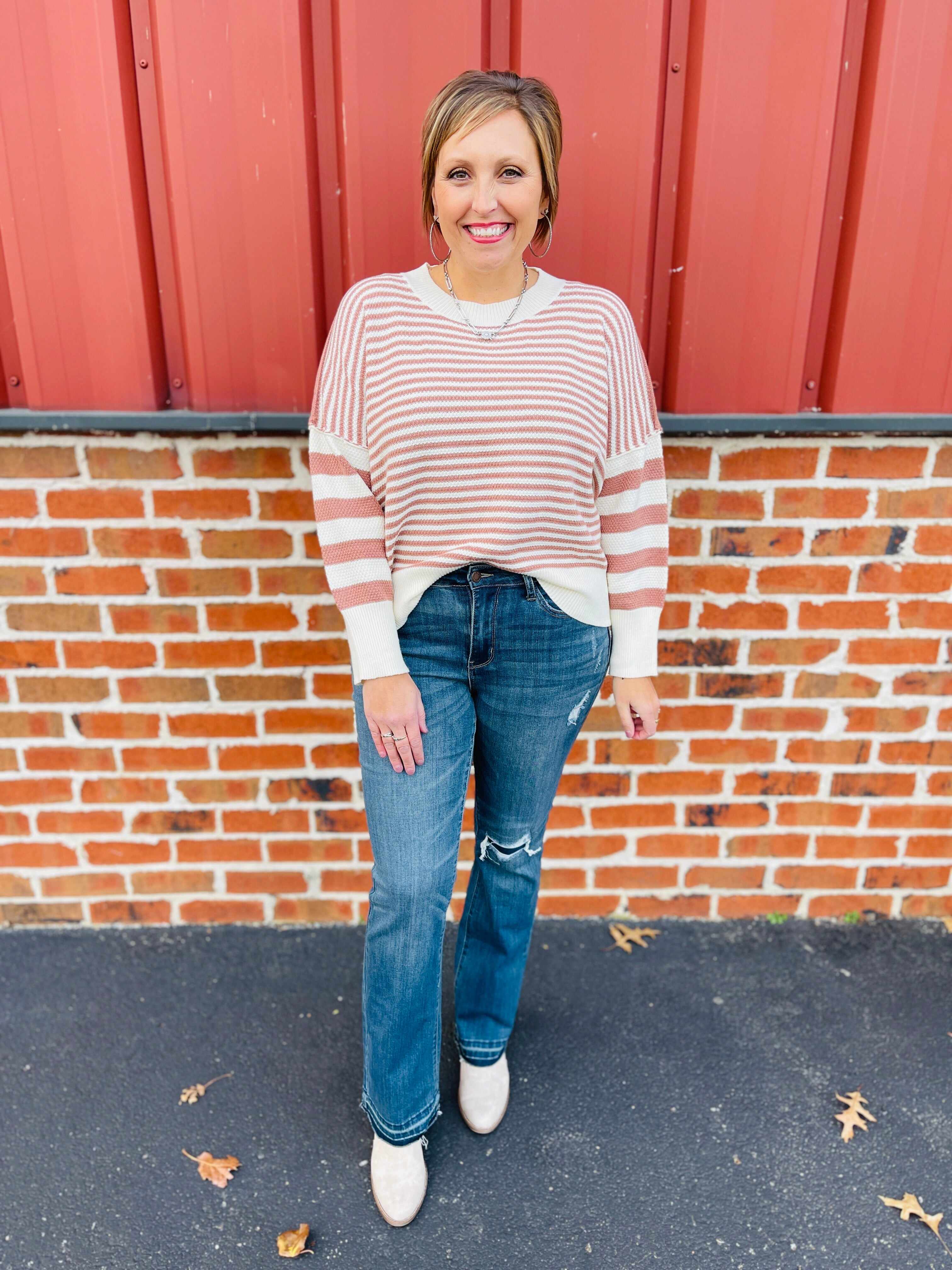 PLUS/REG Perfectly Patched Bootcut Jeans