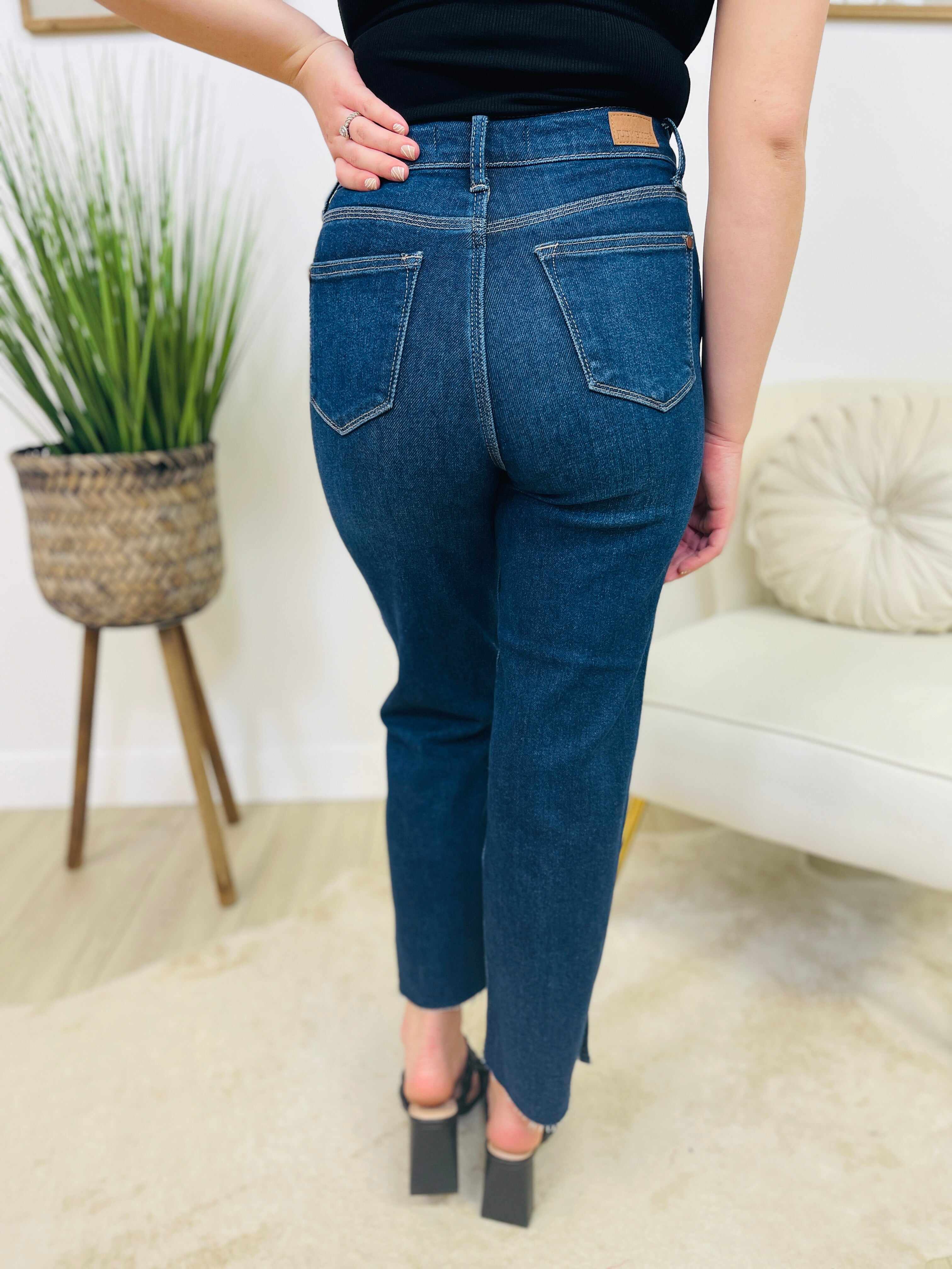 PLUS/REG You Can't Slit With Us Wide Leg Cropped Jeans
