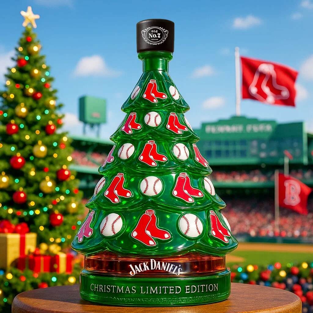 Boston Red Sox Christmas Tree Limited Edition Whisky Bottle
