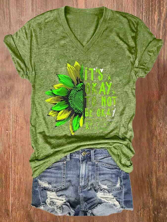 ?BUY 3 GET 10% OFF?Women's It's Okay To Not Be Okay Print Casual T-Shirt
