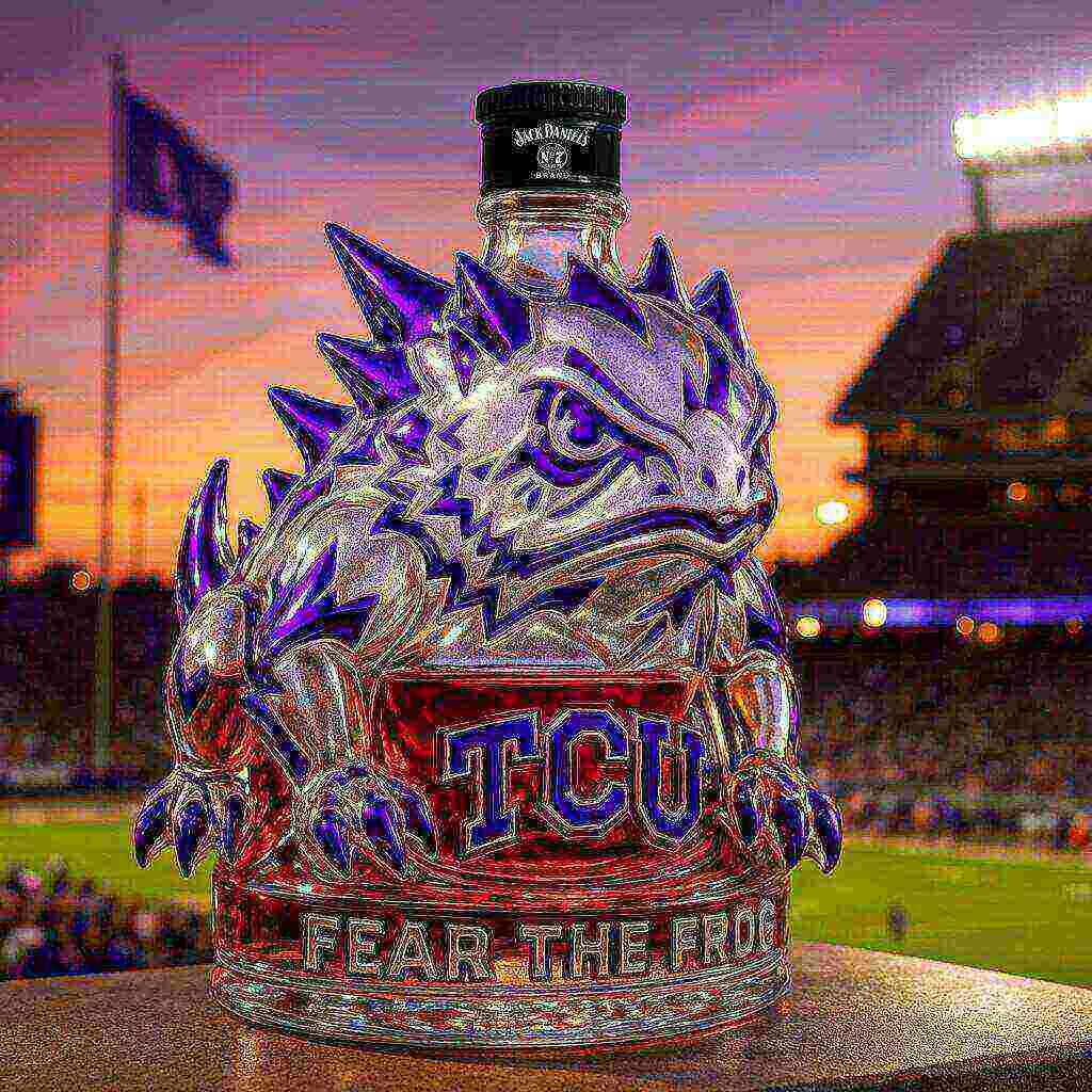 TCU Horned Frogs Limited Edition Whiskey Bottle