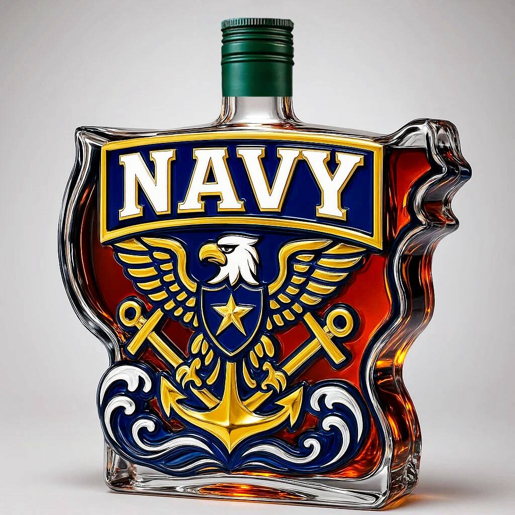 US Navy 250th Anniversary Whiskey Bottle
