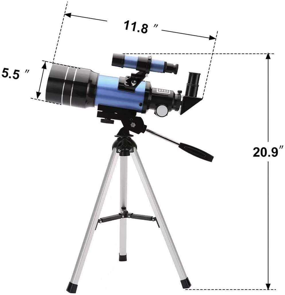 ToyerBee Telescope for Adults & Kids, 70mm Aperture (15X-150X) Portable Refractor Telescopes for Astronomy Beginners, 300mm Professional Travel Telescope with A Smartphone Adapter& A Wireless Remote