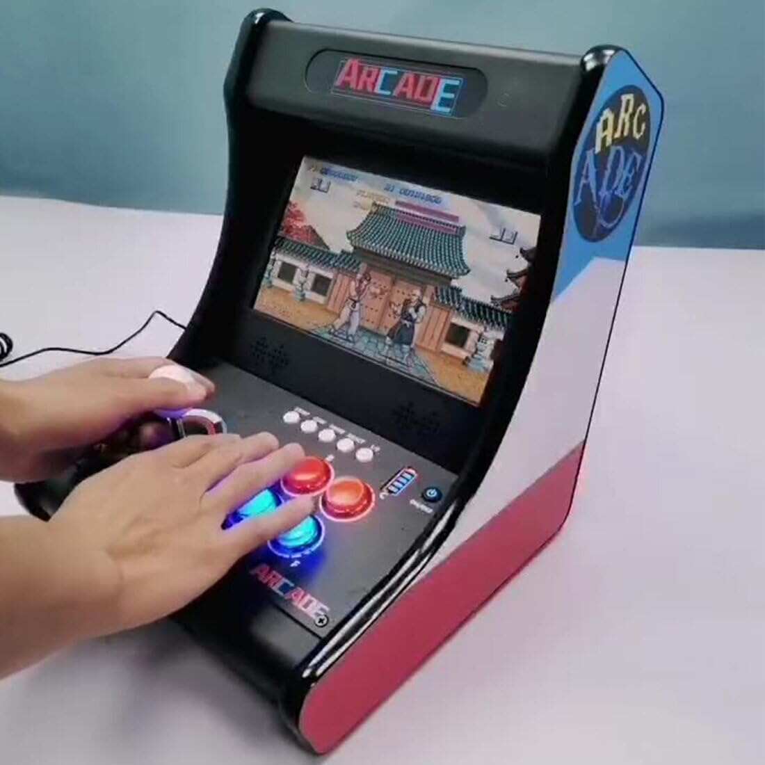 10000 Games in 1 Box Arcade Game Console, 10-inch HD Screen Game Console or PC Projector 4K TV, 2-4 Players Online Game, 3D Games, Search/ Save/Hide/Pause Game