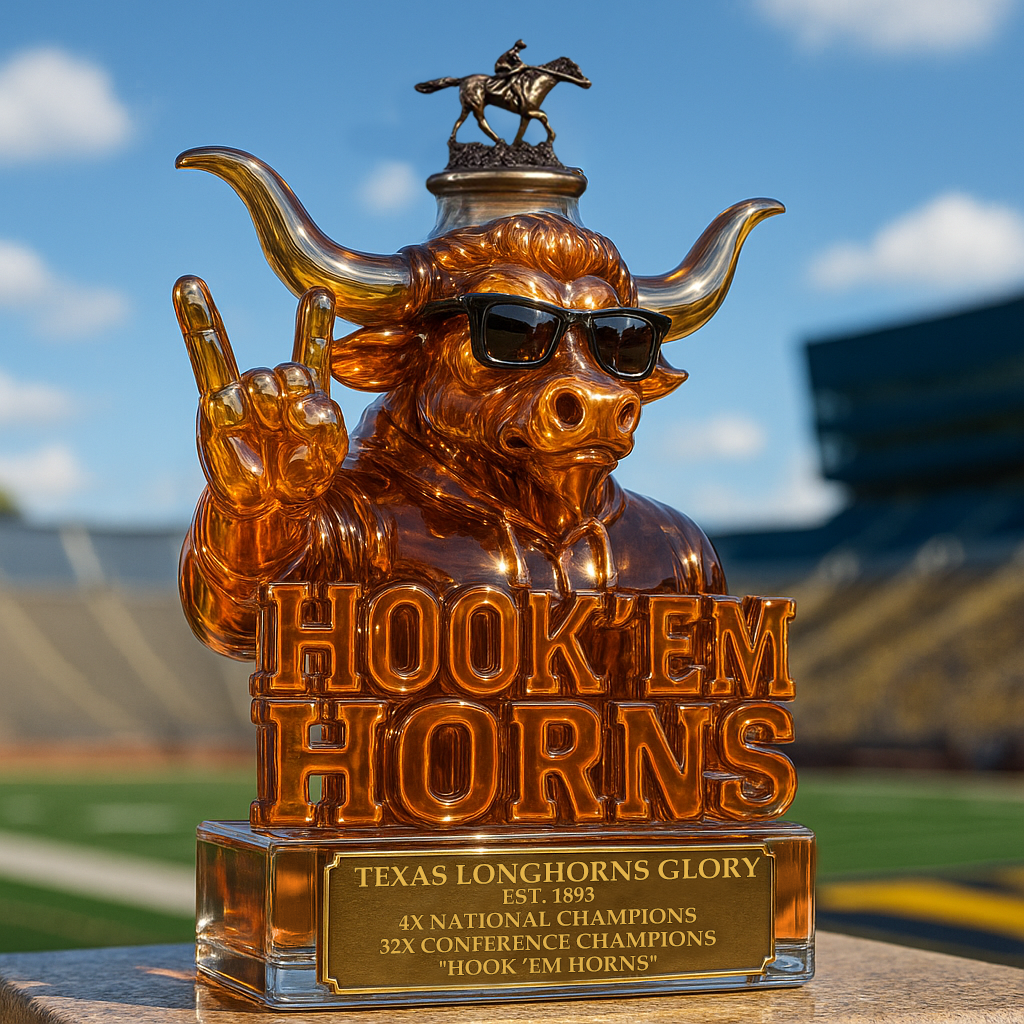 Texas Longhorns Glory Whiskey Bottle