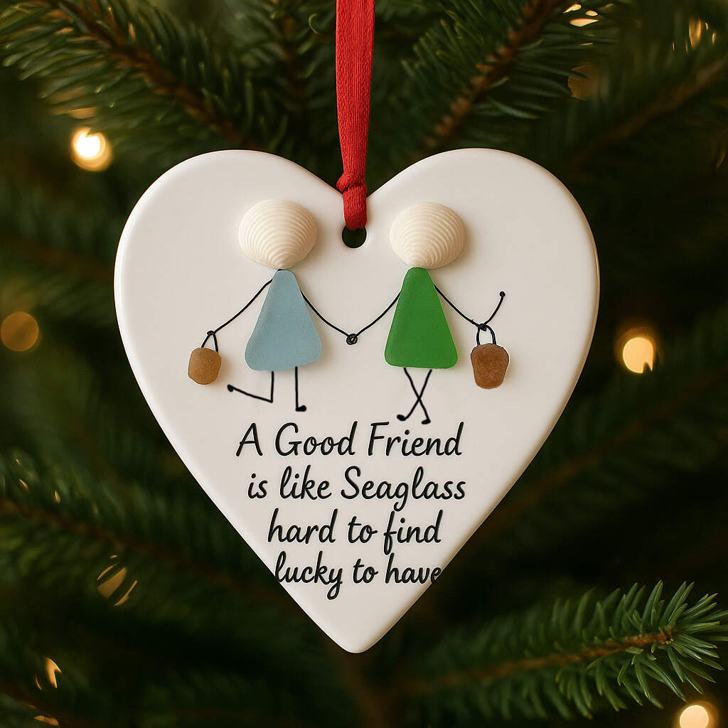 Friendship Seaglass Ornament