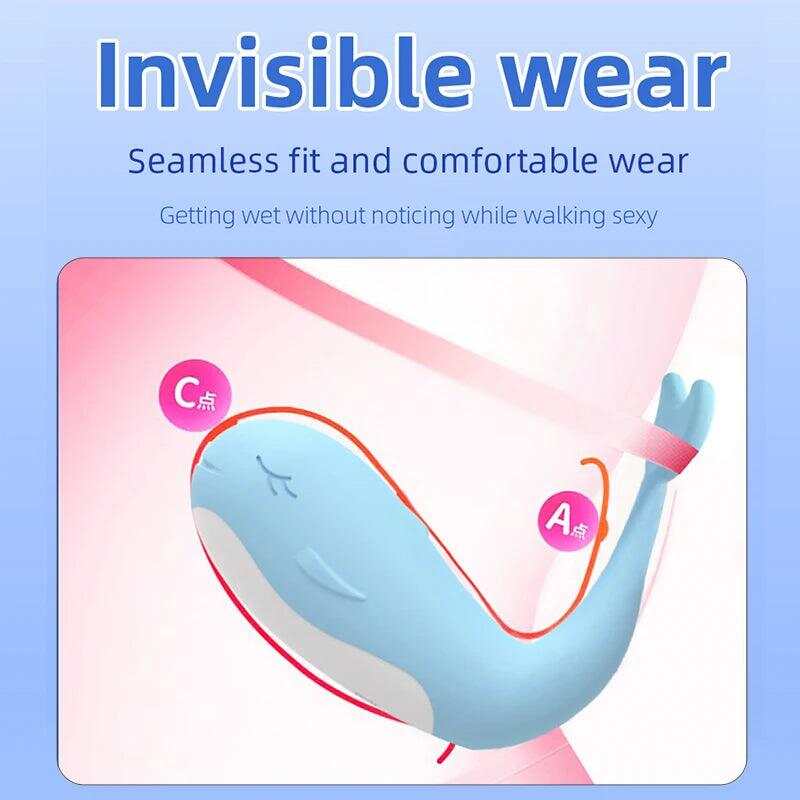 Little Whale Remote-Controlled Vibrating Egg – 10 Modes, Wearable G-Spot & Clitoral Stimulator