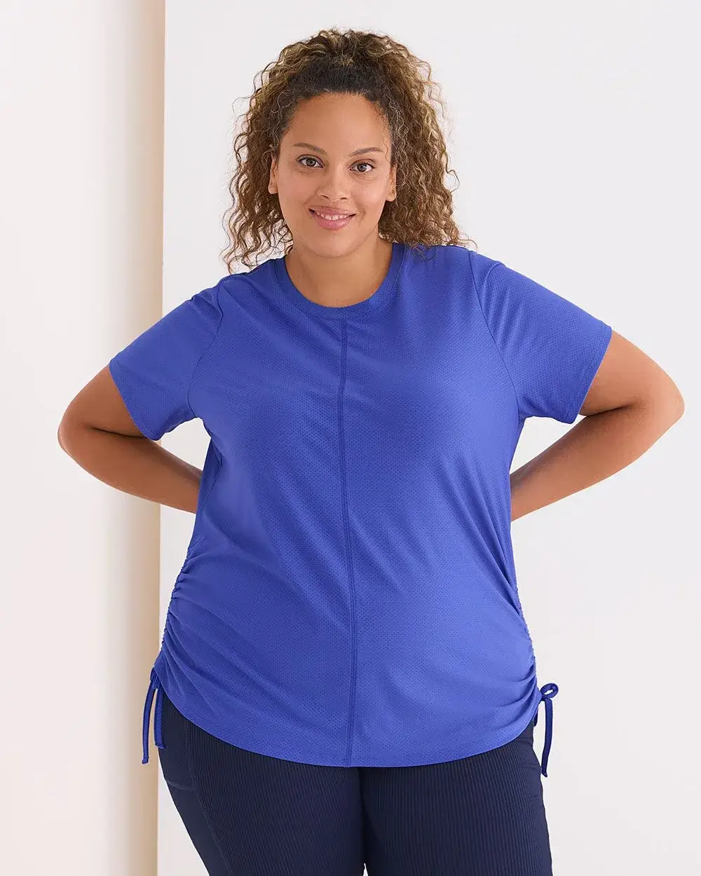 Short Sleeve T-Shirt with Shirring - Active Zone