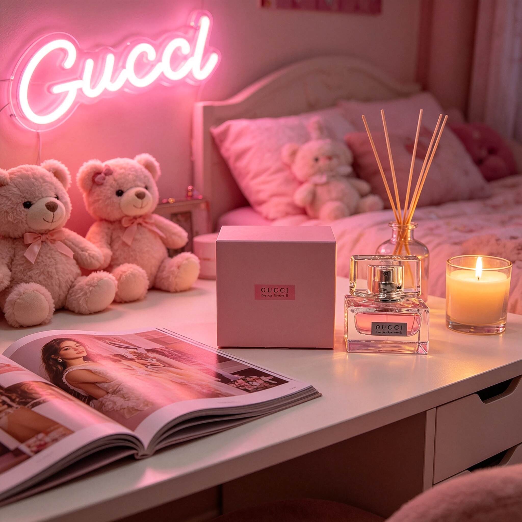 Gucci Minimalist Pink Box Square Floral Eau de Parfum For Women-50ml