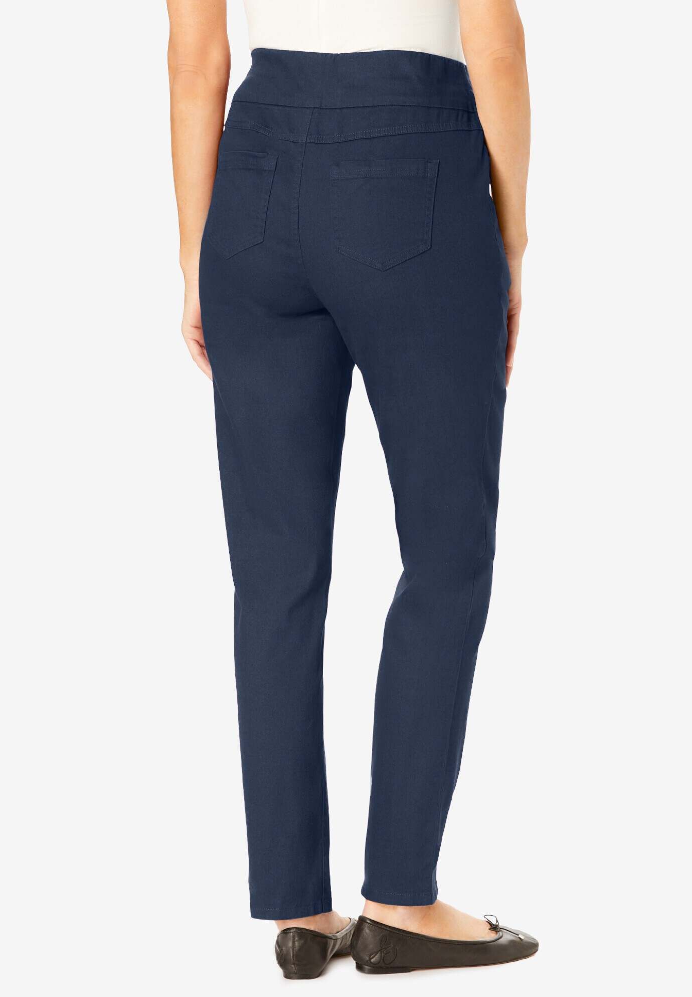 Flex-Fit Pull-On Straight-Leg Jean
