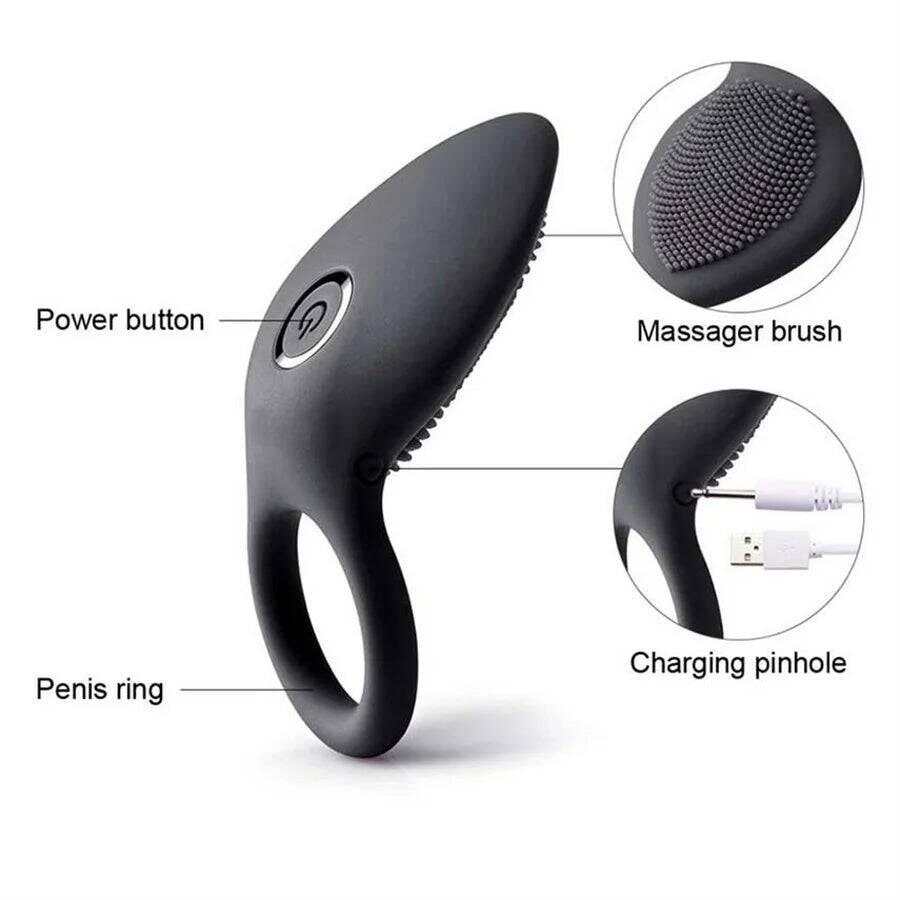 Vibrating Penis Ring – Lick Vagina Orgasm Lock & Clitoris Stimulator