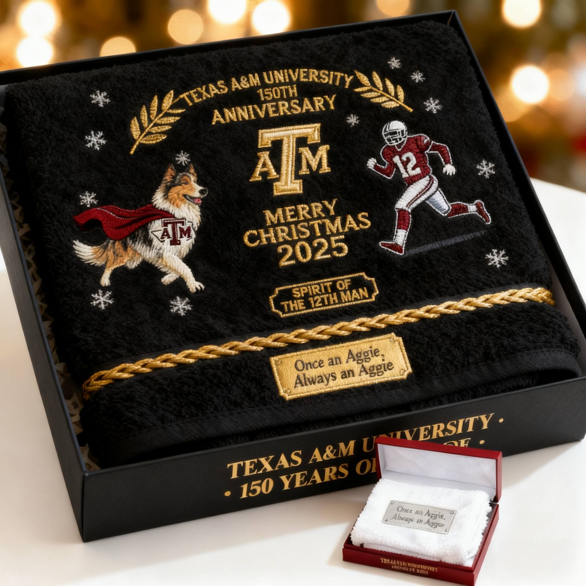 Texas A&M University 150th Anniversary Christmas Towel Set 2025