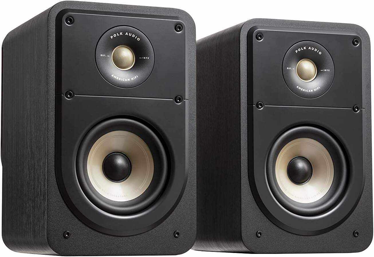Polk Audio Signature Elite ES20 Bookshelf Speaker - Hi-Res Audio Certified,Dolby Atmos & DTS:X Compatible, 1