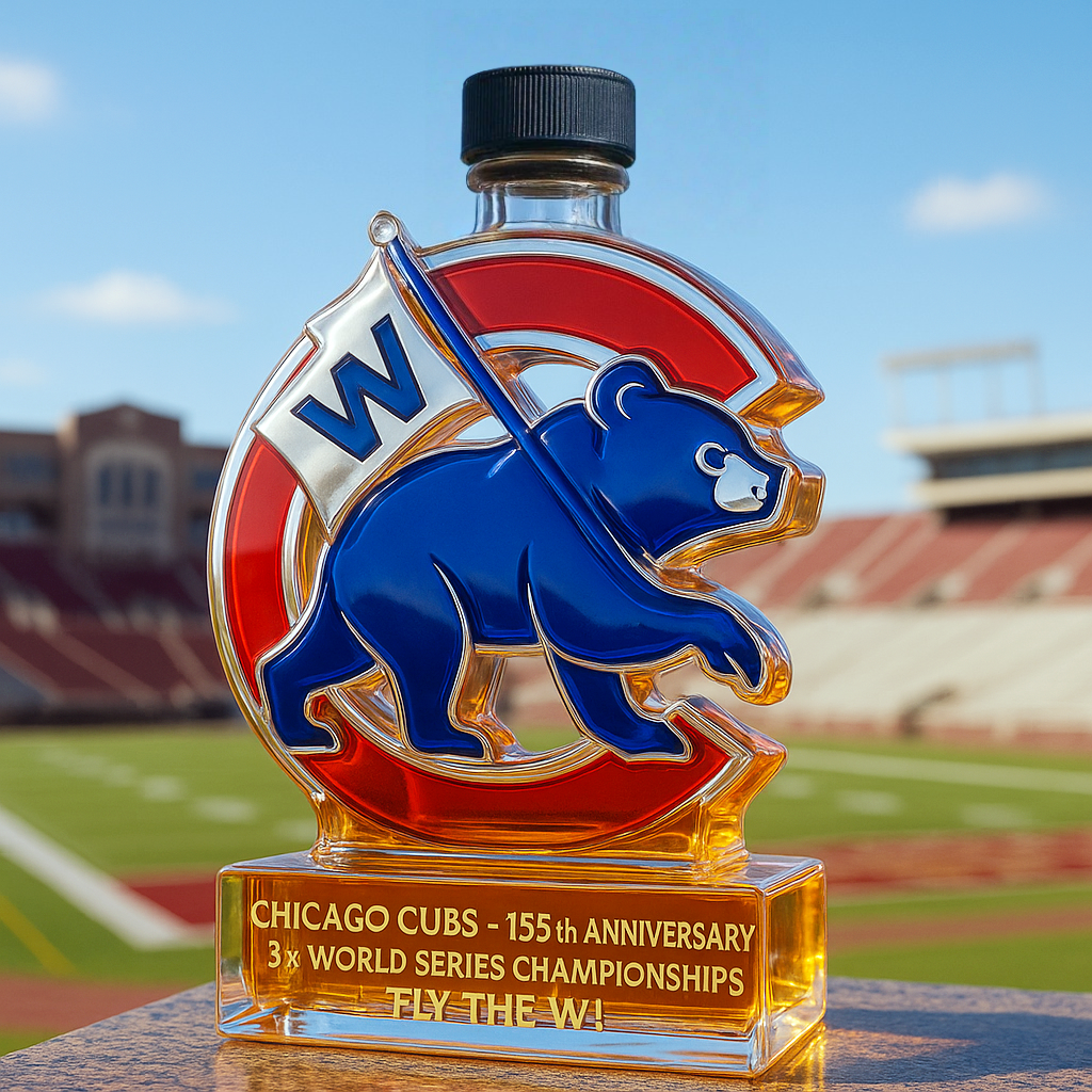 Chicago Cubs 155th Anniversary Limited-Edition Whiskey Bottle