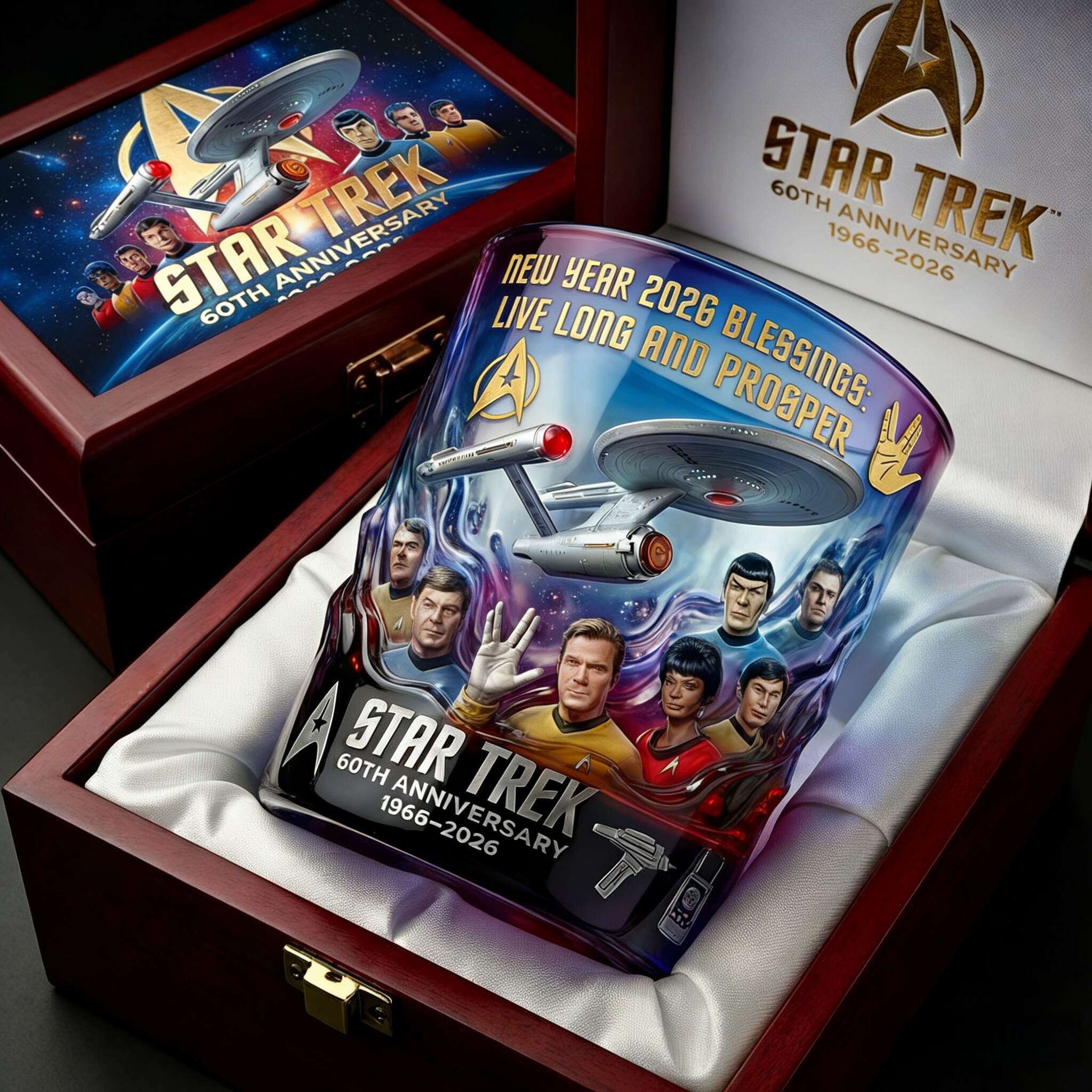 Star Trek 60th Anniversary Commemorative Whiskey Glass