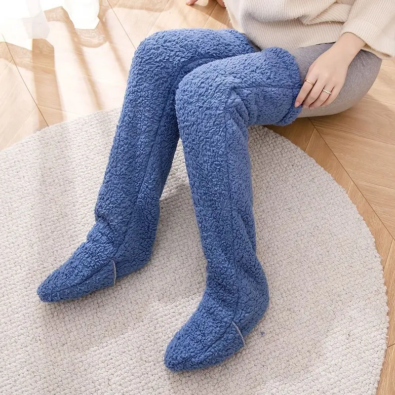 🔥Hot Sale 59% OFF✨Over Knee High Fuzzy Long Socks Winter Warm Cold Leg Knee Joint Cold-proof Stockings Home Floor Sleeping Socks