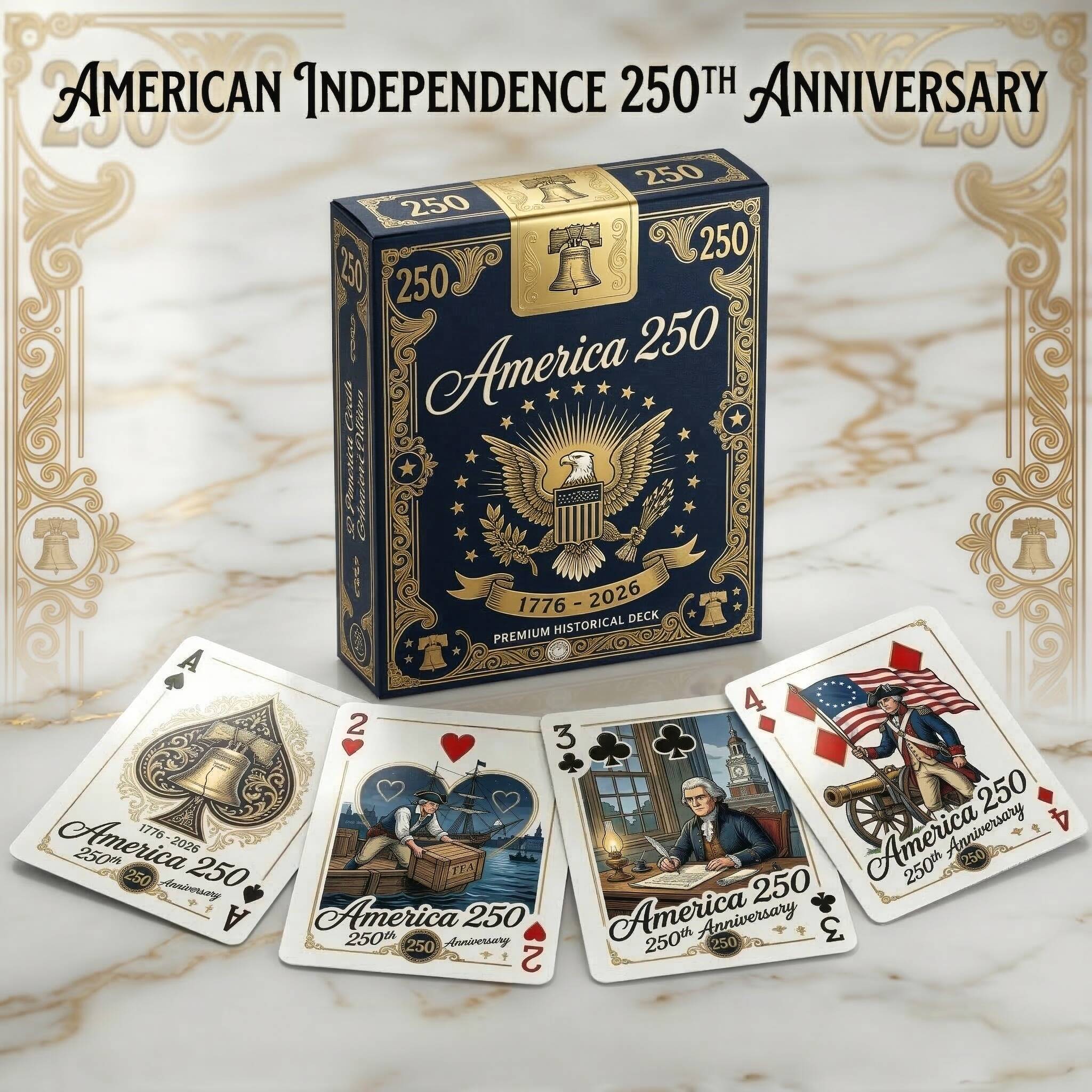 🔥America 250th Anniversary Premium Historical Playing Cards⏳
