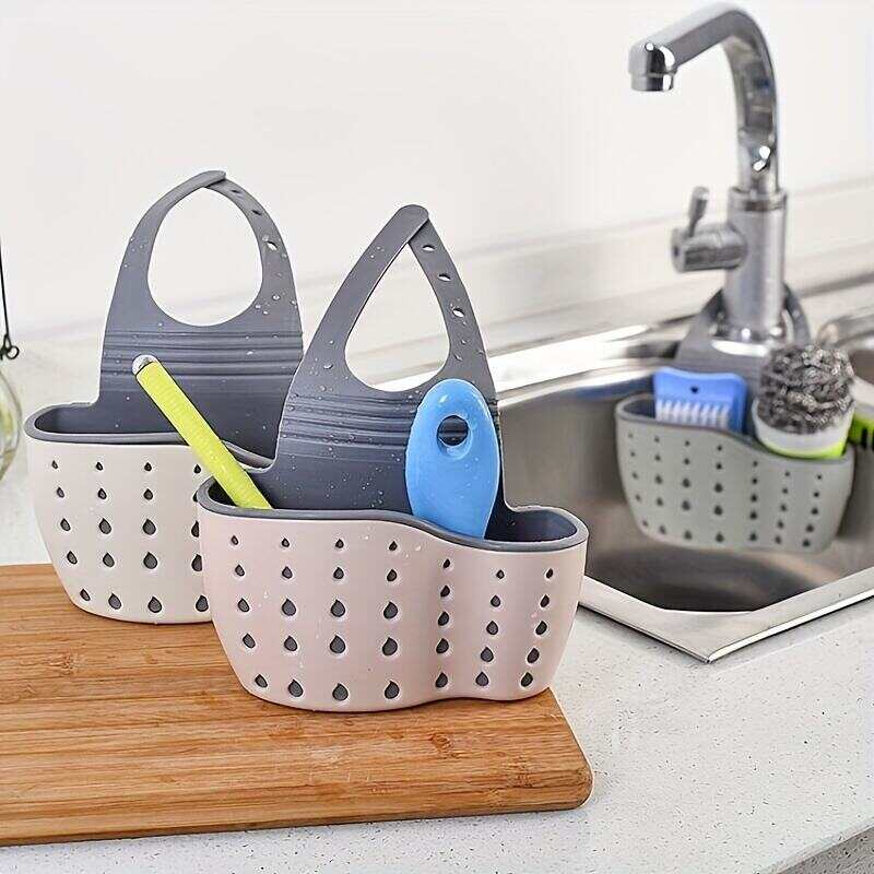 1pc Kitchen Sink Hanging Bag - Organize Your Drain, Faucet, and Dish Cloths with this Convenient Storage Solution