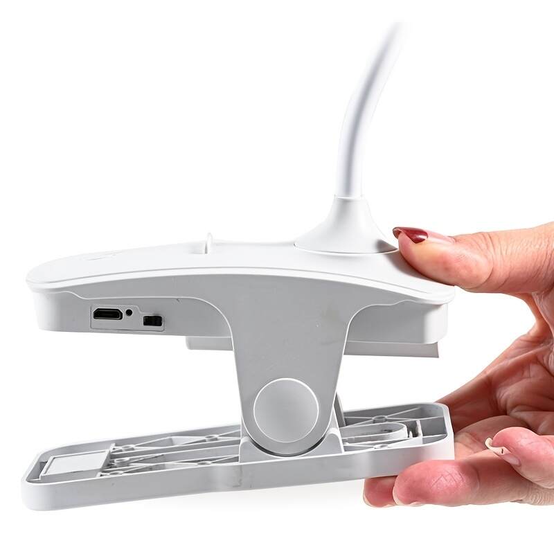 1pc Bedroom Table Lamp, Eye Protection, Clip Type, Suitable For Bedroom Study And Student Dormitory