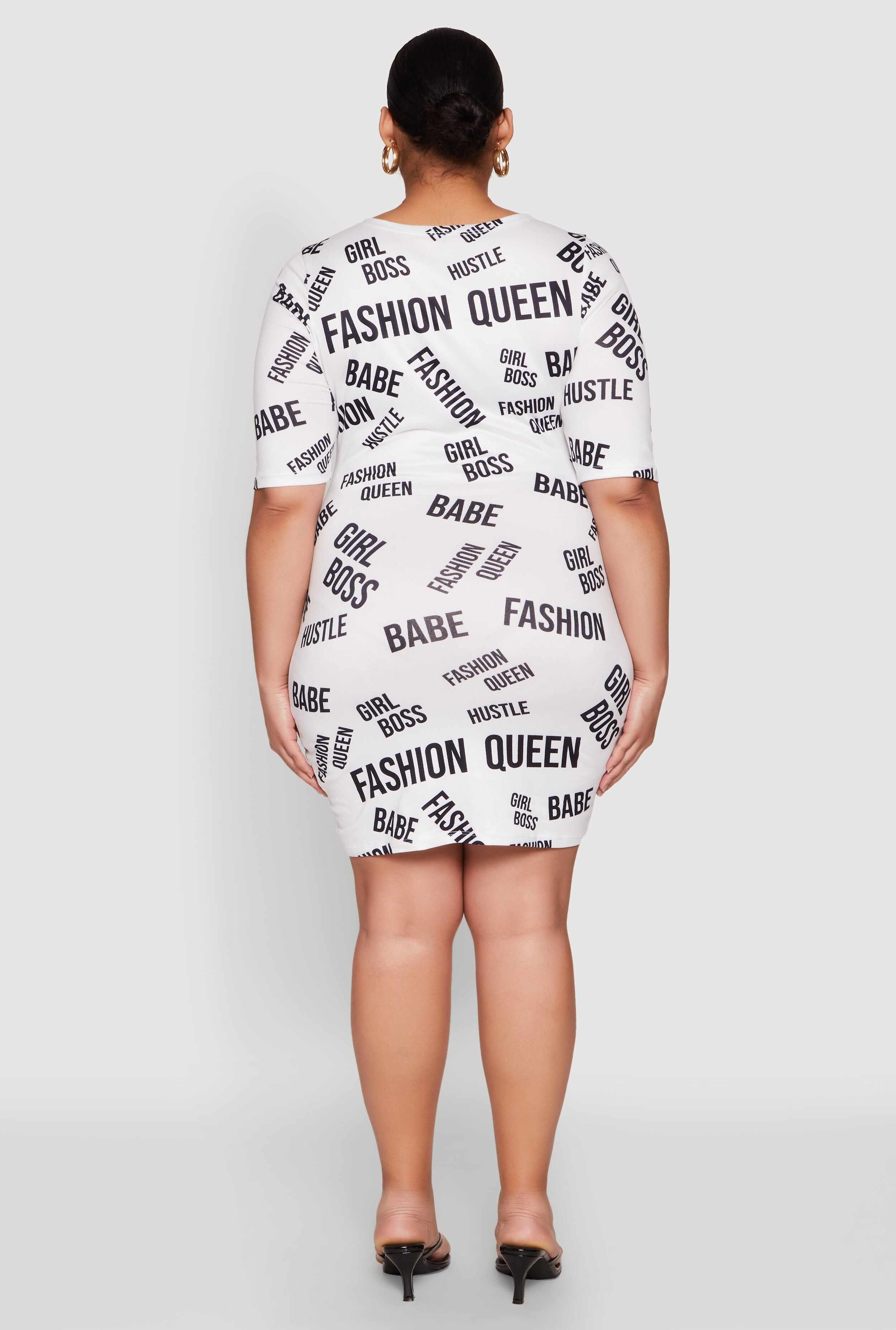 Plus Size Fashion Queen Graphic Dress