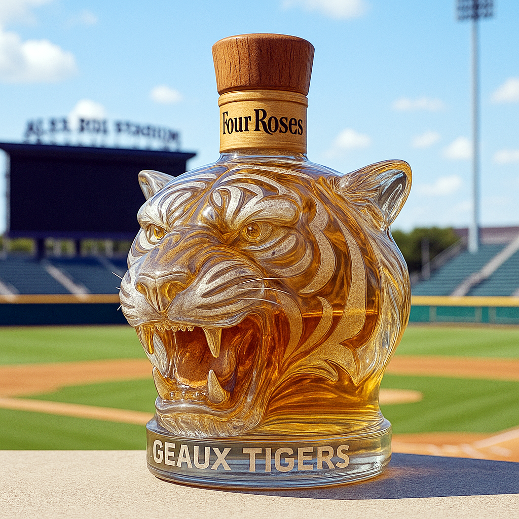 LSU Tiger Whiskey Bottle