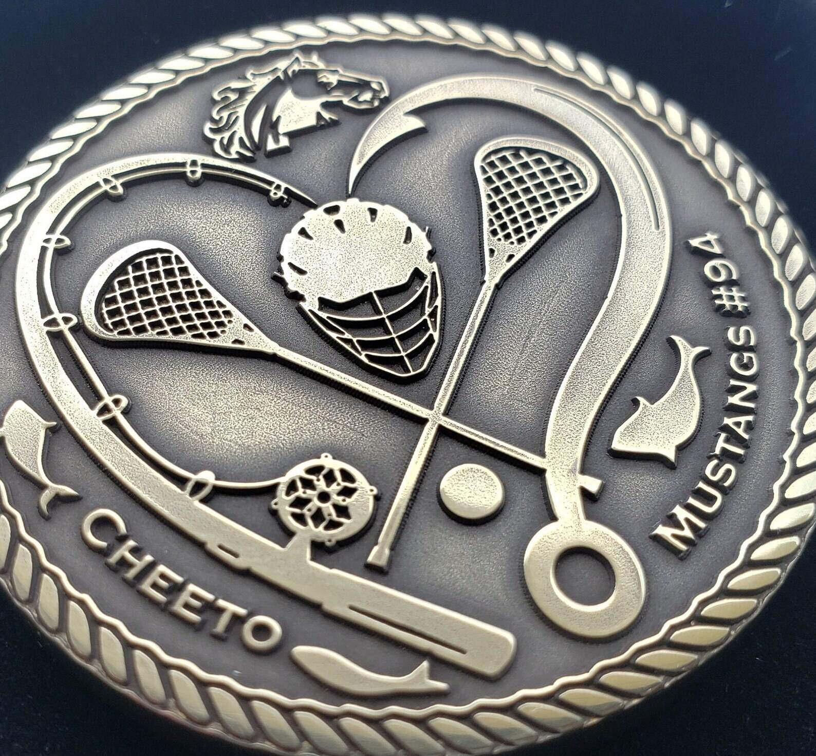 Custom engraved challenge coin