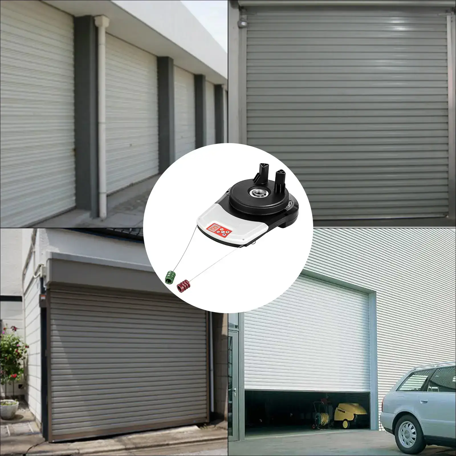 Garage Roller Door Opener,  800 N Lift Force 164 ft Remote Control, 110V Electric Roller Gate Opener, Auto Garage Roller Gate Opener Kit with 2 Remote, Apply for Garage Store