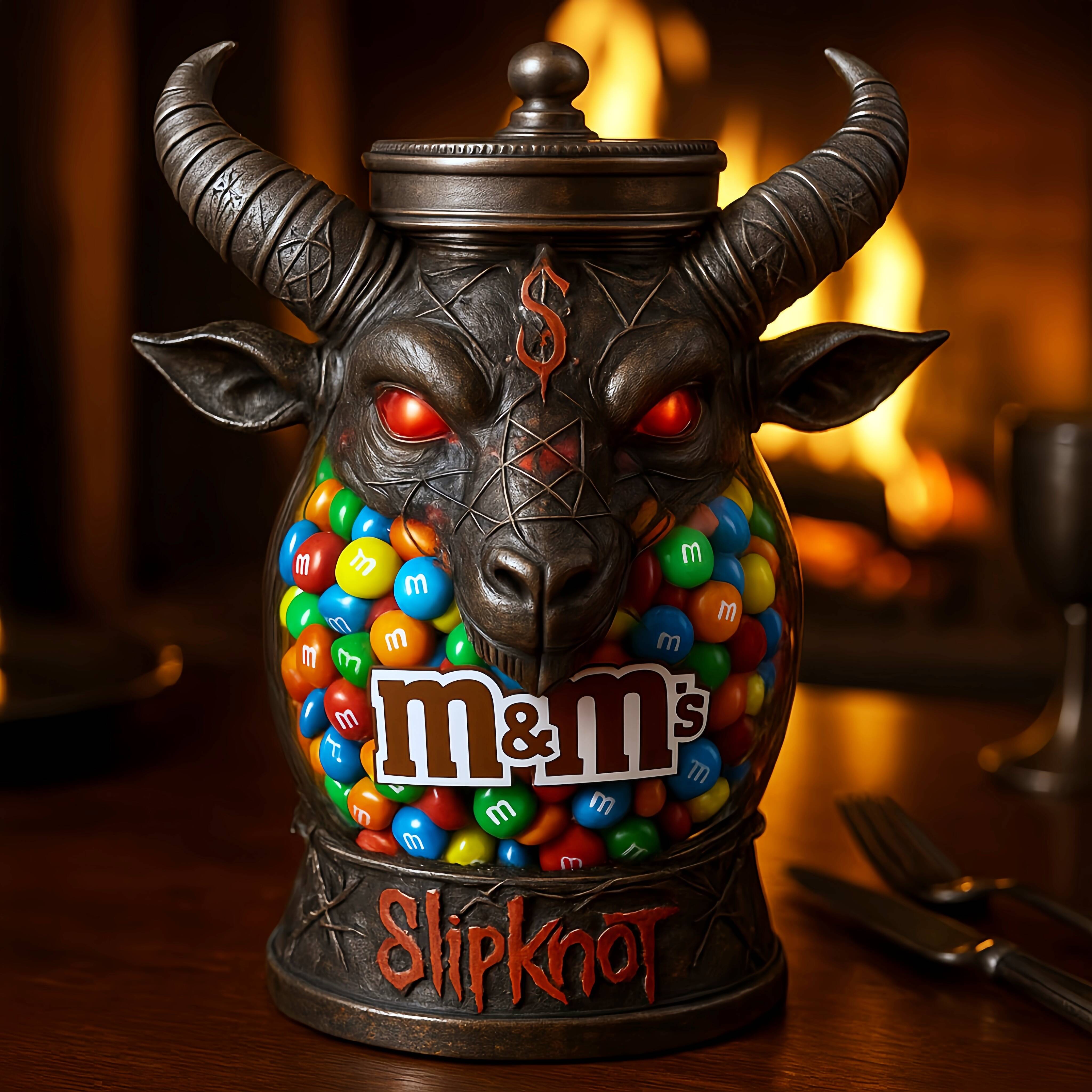 Slipknot × M&M’s Goat Head Shaped Candy Jar