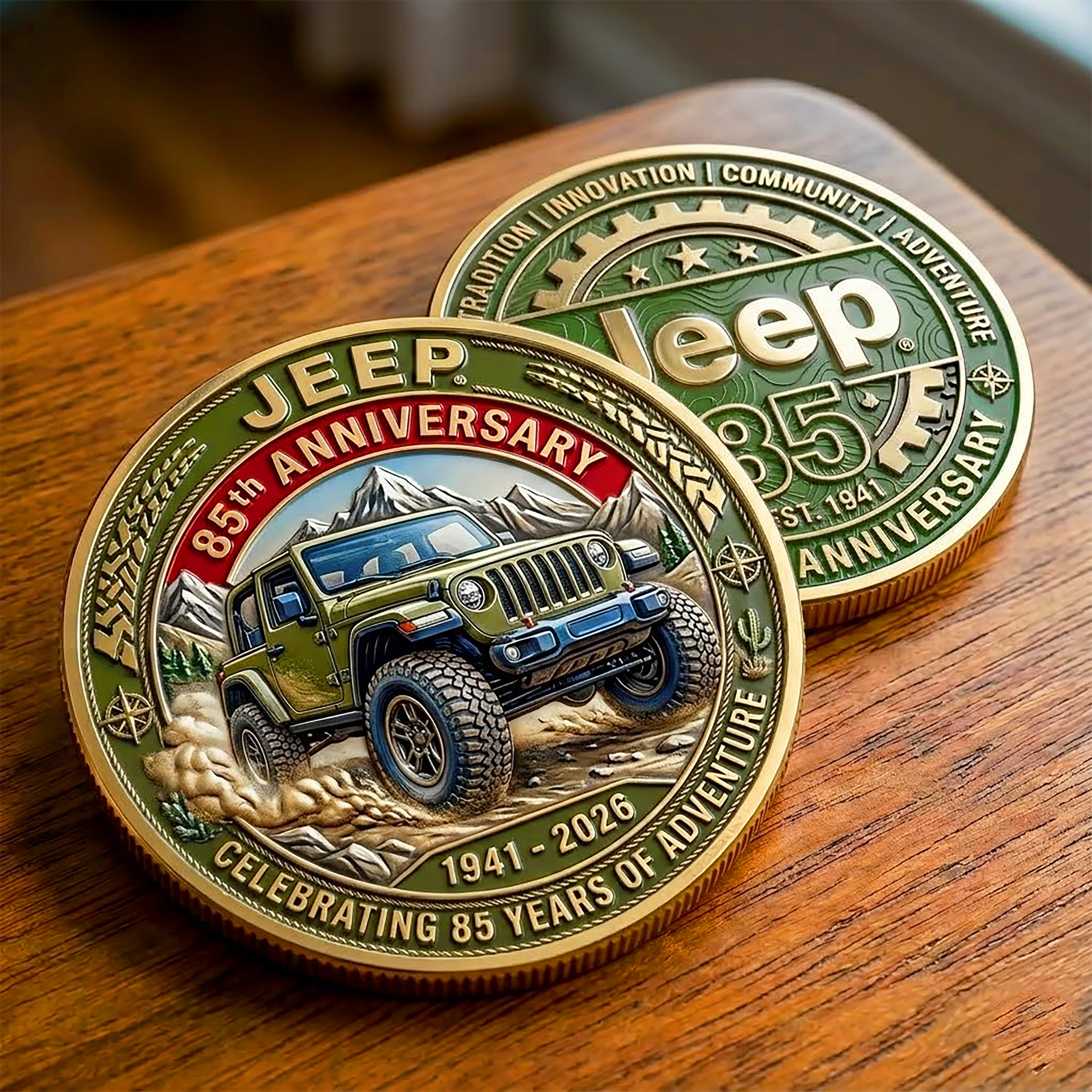 Jeep 85th Anniversary Since 1941 Legacy Adventure Collector Coin 🚙