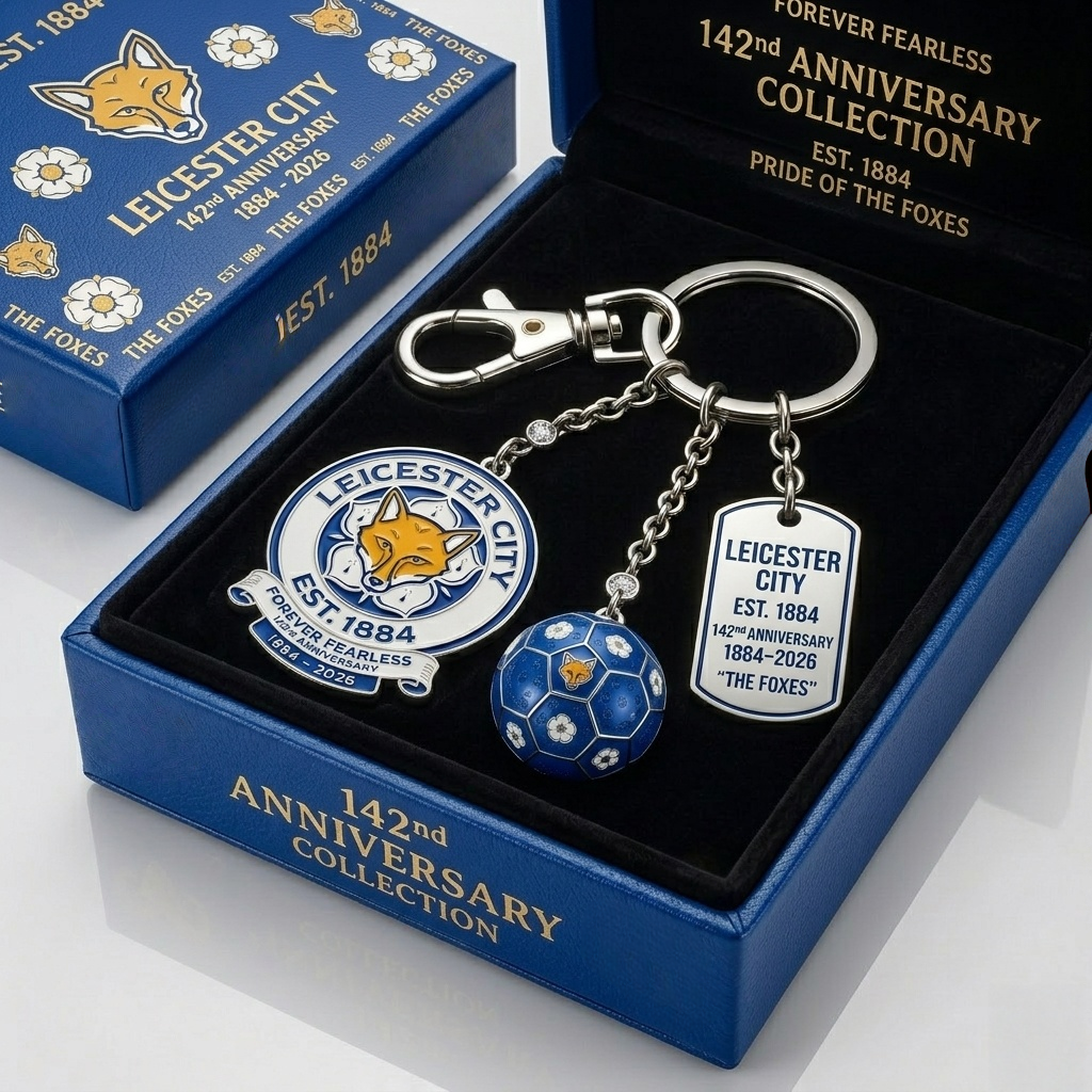 Leicester City F.C. 142nd Anniversary Keychain