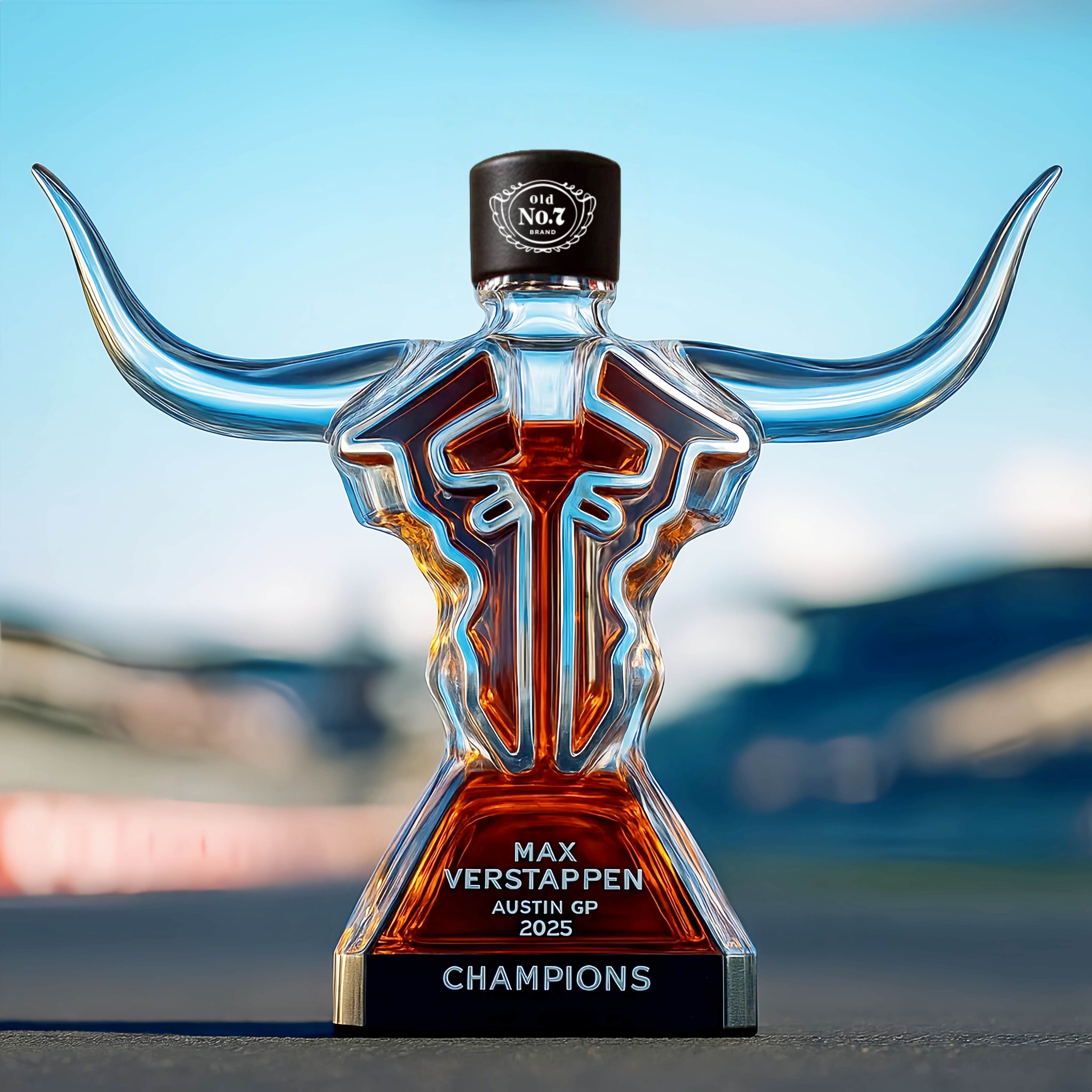 Austin GP 2025 Champion Trophy Limited Edition Whisky Bottle