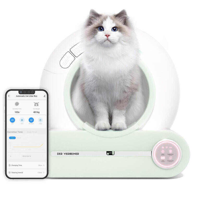 Automatic Self Cleaning Cat Litter Box 65L App Control