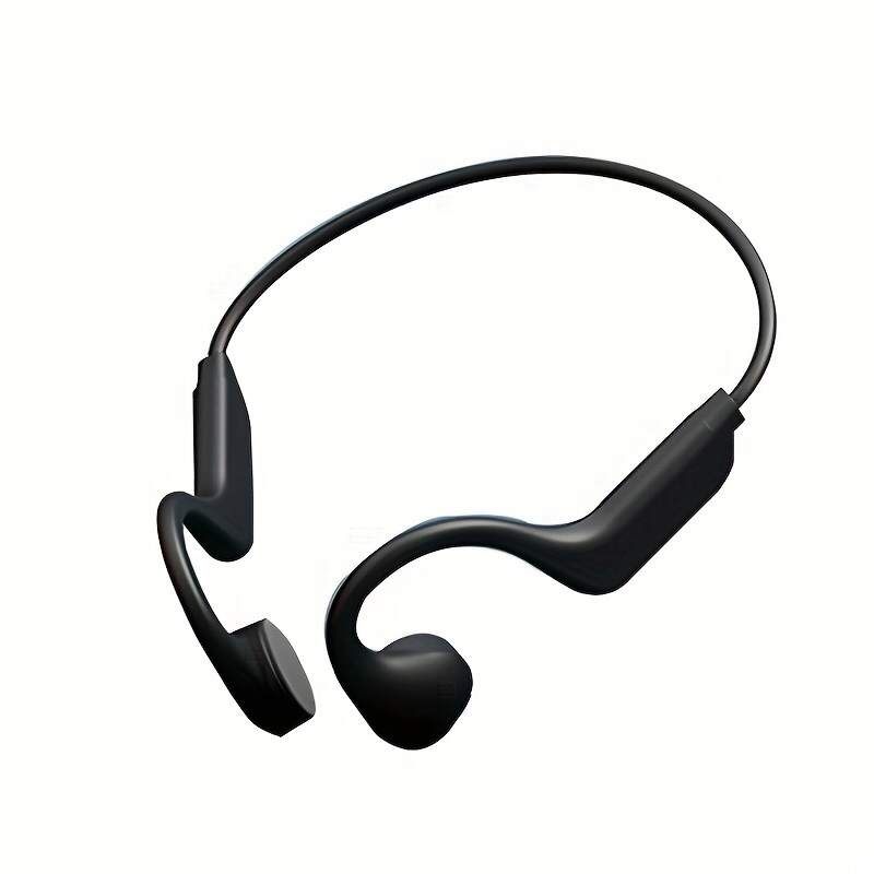 2023 New Upgraded Bone Conduction Earphones True Wireless Open Type Earphones Dual Ear Bone Sensing Sports Earphones Waterproof Sweat Resistant Tape Microphone Induction Conduction Earphones For Running, Cycling, Exercise, Gym Driving Black