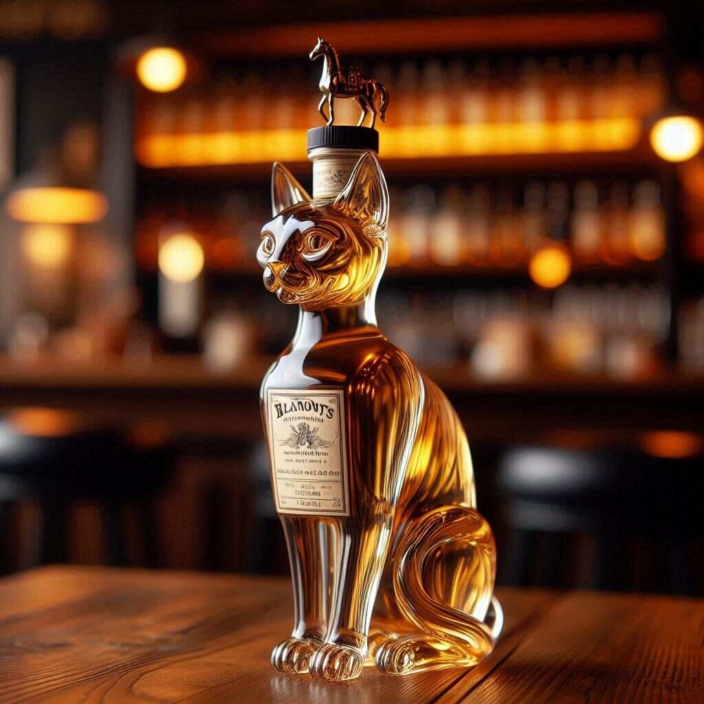 Sphynx Cat Whiskey Bottle
