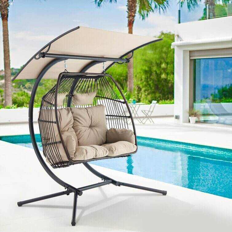 🔥Clearance Sale Only $39.9🔥Elza Double Swing Chair with Stand