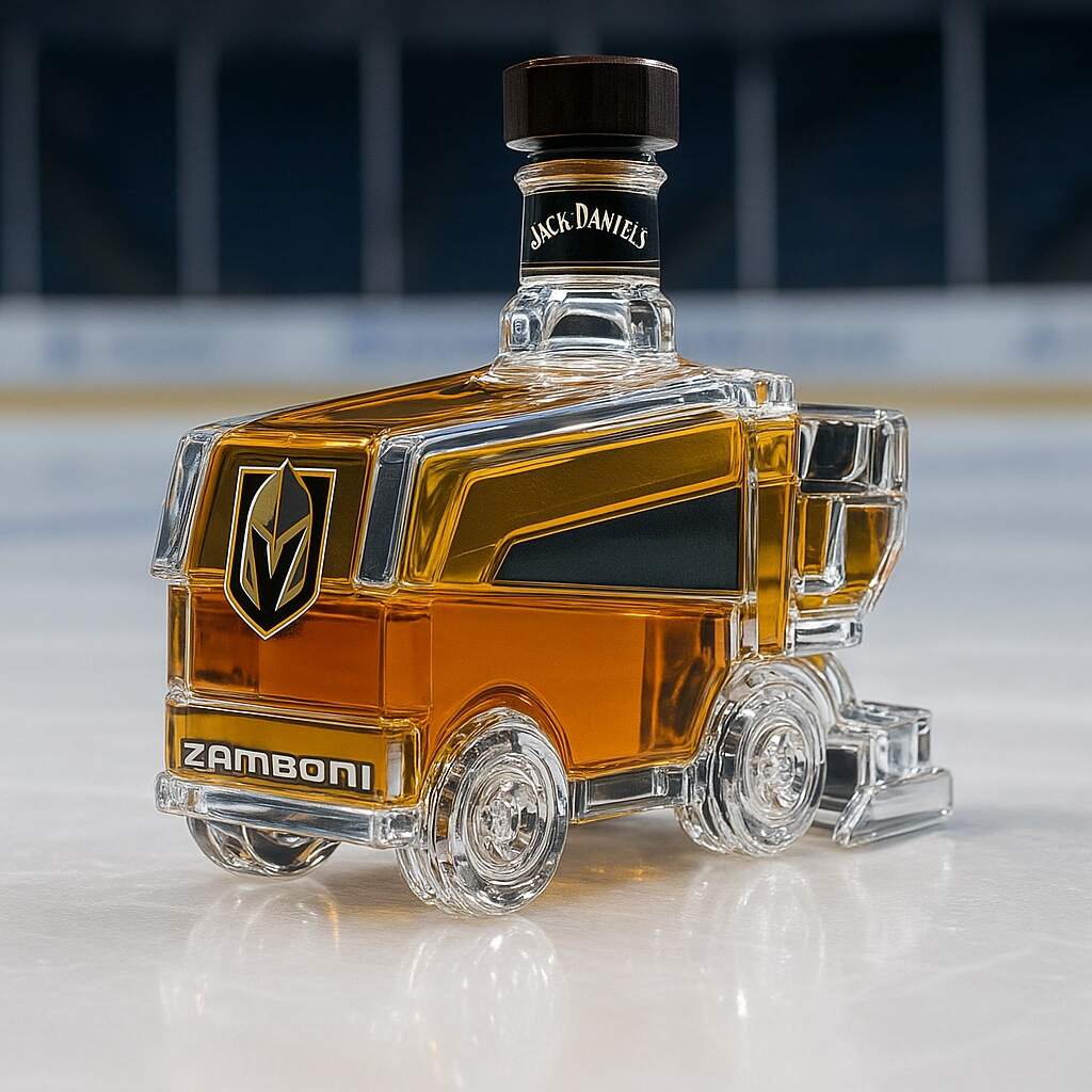 Las Vegas Golden Knights Zamboni Whiskey Bottle