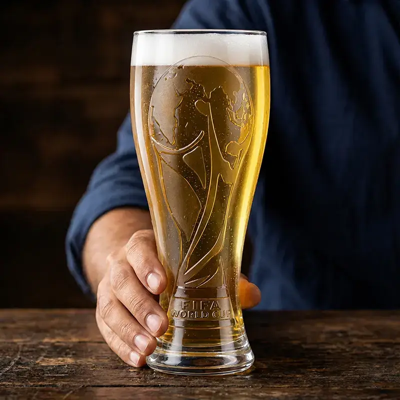 Gift Set（Not Glass） 17oz Shatterproof Trophy Pilsner Plastic Beer Cup&Trophy-Shaped Bottle Opener 3-day delivery Perfect for soccer Fans & Parties summerwins Father`sday