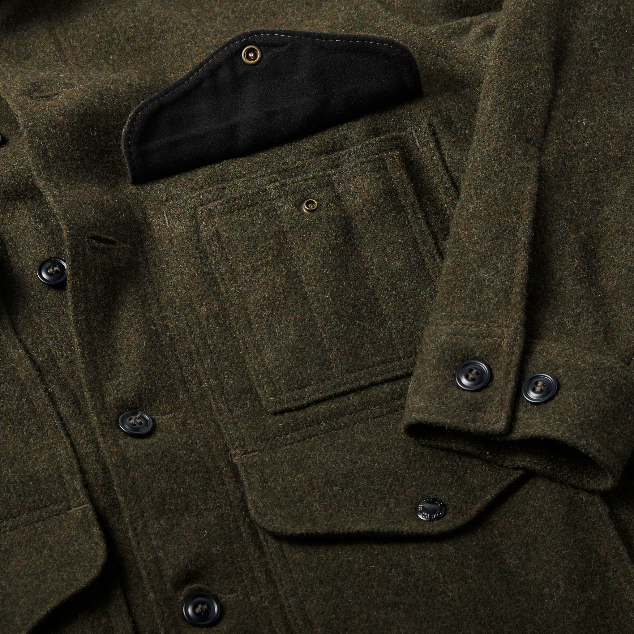Mackinaw Wool Cruiser Jacket - Forest Green