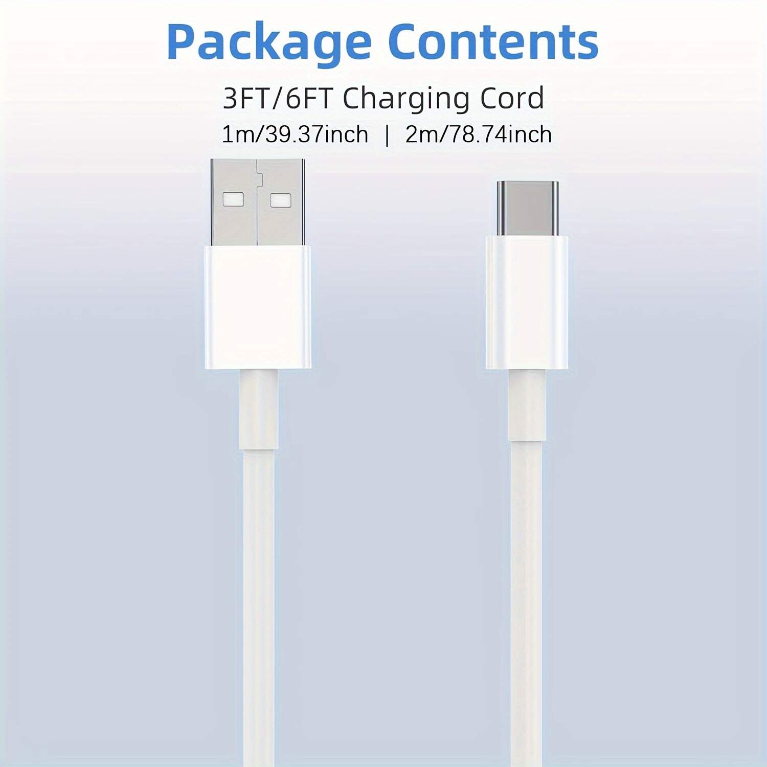 Car Charger for iPhone 16 15 Carplay Cable, 2pcs/1pc [3FT+6FT] USB A to USB C Charging Cord for iPhone 16 15/Plus/Pro Max, for iPad Pro 12.9/11, Air 6th/5th/4th Gen, Mini 6th Gen, Samsung, Google, LG and More